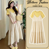 2026新款 薄款 甜美小清新碎花孕妈吊带裙两件套 夏季 孕妇连衣裙套装