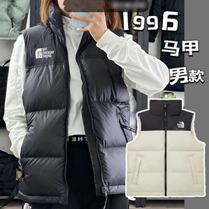 正品山北面2023秋冬新款羽绒马甲1990刺绣白鸭绒运动坎肩夹克外套