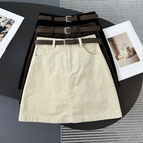 灯芯绒半身裙女秋冬季2025新款