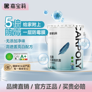 嘉宝莉淳氧护净味五合一乳胶漆室内家用涂料油漆彩色内墙面漆