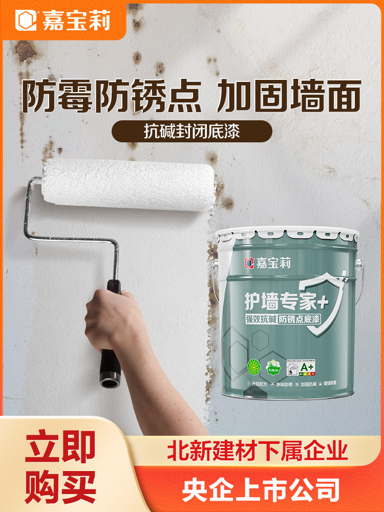 嘉宝莉净味乳胶漆室内家用涂料内墙抗碱护墙专家底漆增强附着力