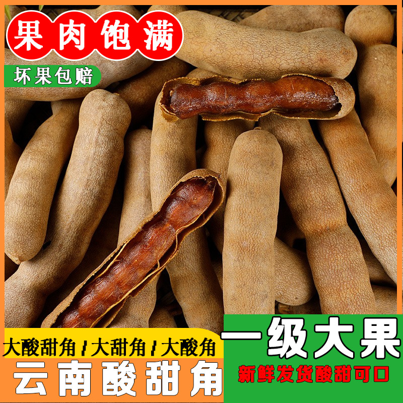 大酸角云南特产新鲜酸甜角干孕妇开胃酸豆休闲零食酸角带壳罗望子