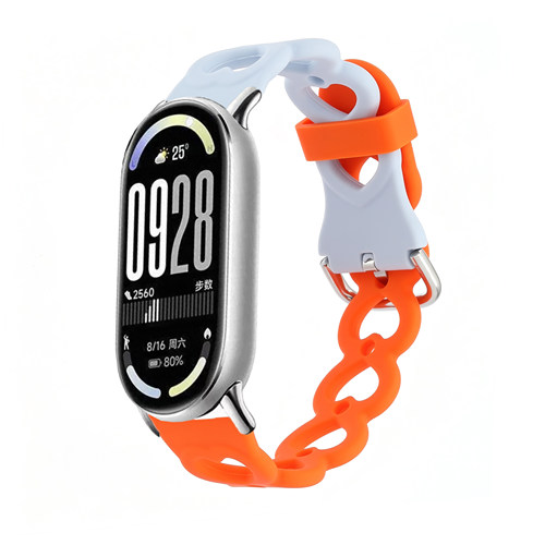 适用iwatch12表带硅胶se苹果手表s10表带小米11/10Pro带华为fit5/4/3运动华为gt7/6/5透气男女红米watch5镂空