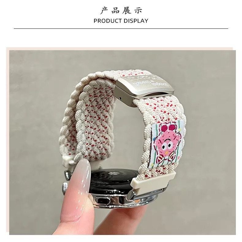 适用OPPO Watch X2 Mini手表带磁吸编织可爱意新款腕带潮女迷你小怪兽夏天透气配件18mm高级百搭弹力替换腕带