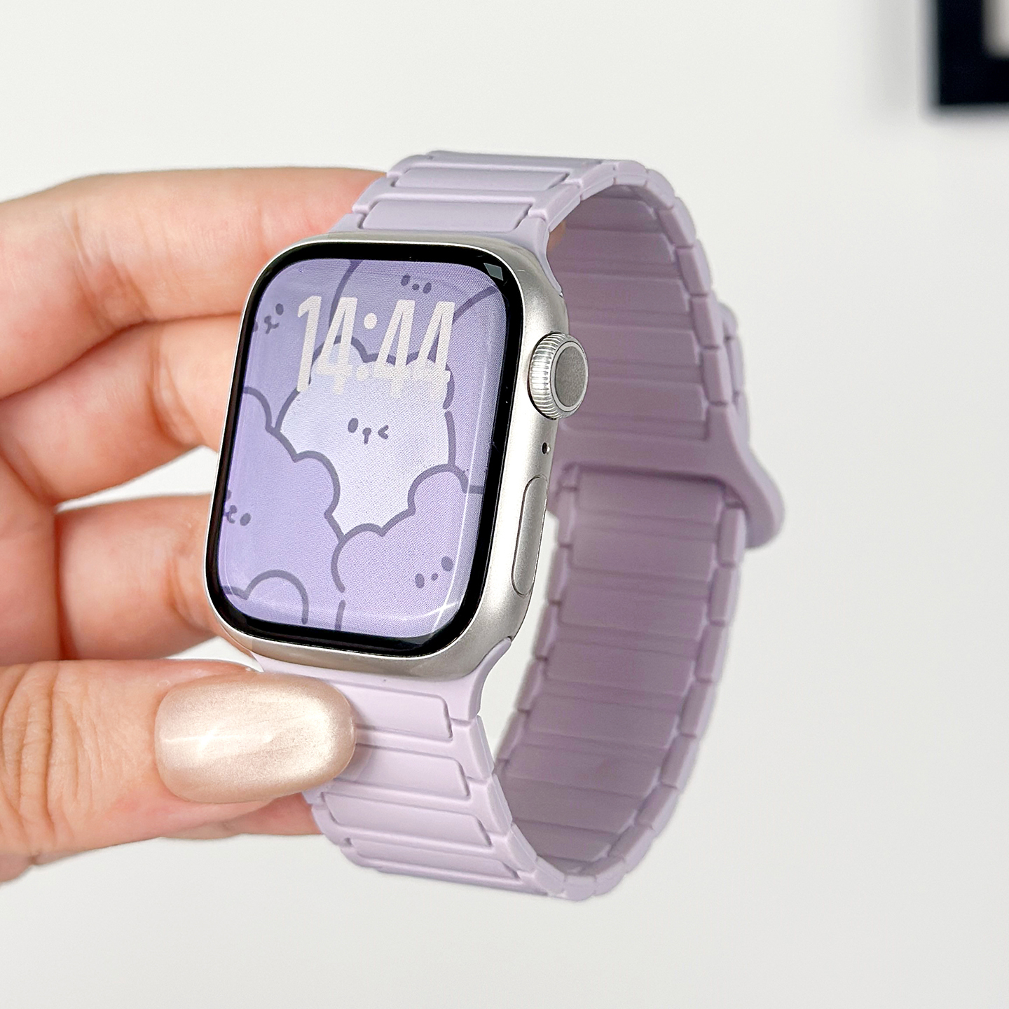 适用苹果手表applewatch11/10表带iWatch9硅胶S10/s11磁吸手表带Ultra2男女S8智能SE运动S7配件876代s9腕带