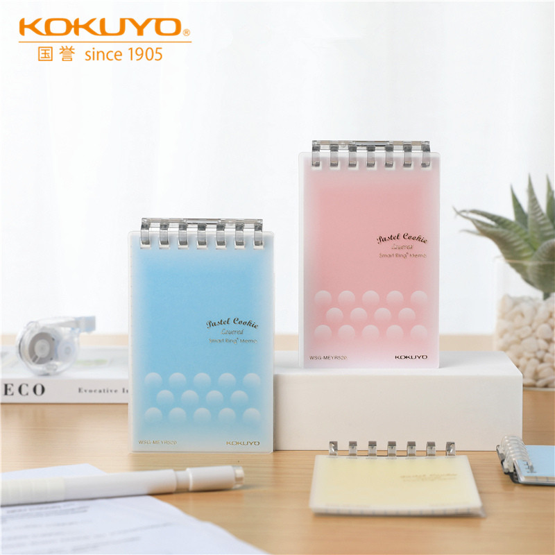 日本国誉KOKUYO smartring迷你轻薄活页笔记本A7线圈可拆卸学生用清新便携随身英语单词本创意方格口袋本子