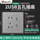 Два USB пять лунок [серый]