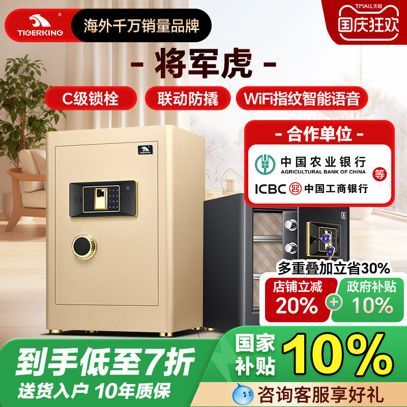 家用wifi指纹加厚防撬衣柜保管箱