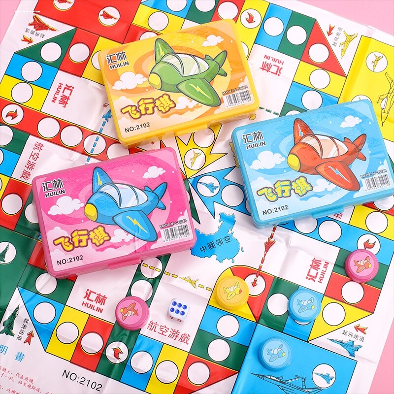 桌面游戏棋儿童卡通飞行棋玩具亲子互动娱乐可折叠棋盘幼儿园礼物