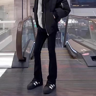 胖子直筒长裤 男生ins潮牌宽松显瘦大码 欧美高街vibe风痞帅牛仔裤