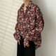 大码 复古港风玫瑰花衬衫 男长袖 气质印花胖子港味·碎花衬衣宽松薄