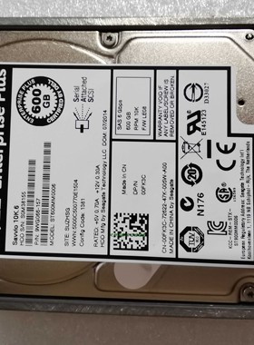 DELL 康贝SC200/220/4020/5020 ST600MM0006 00FK3C 600G SAS硬盘