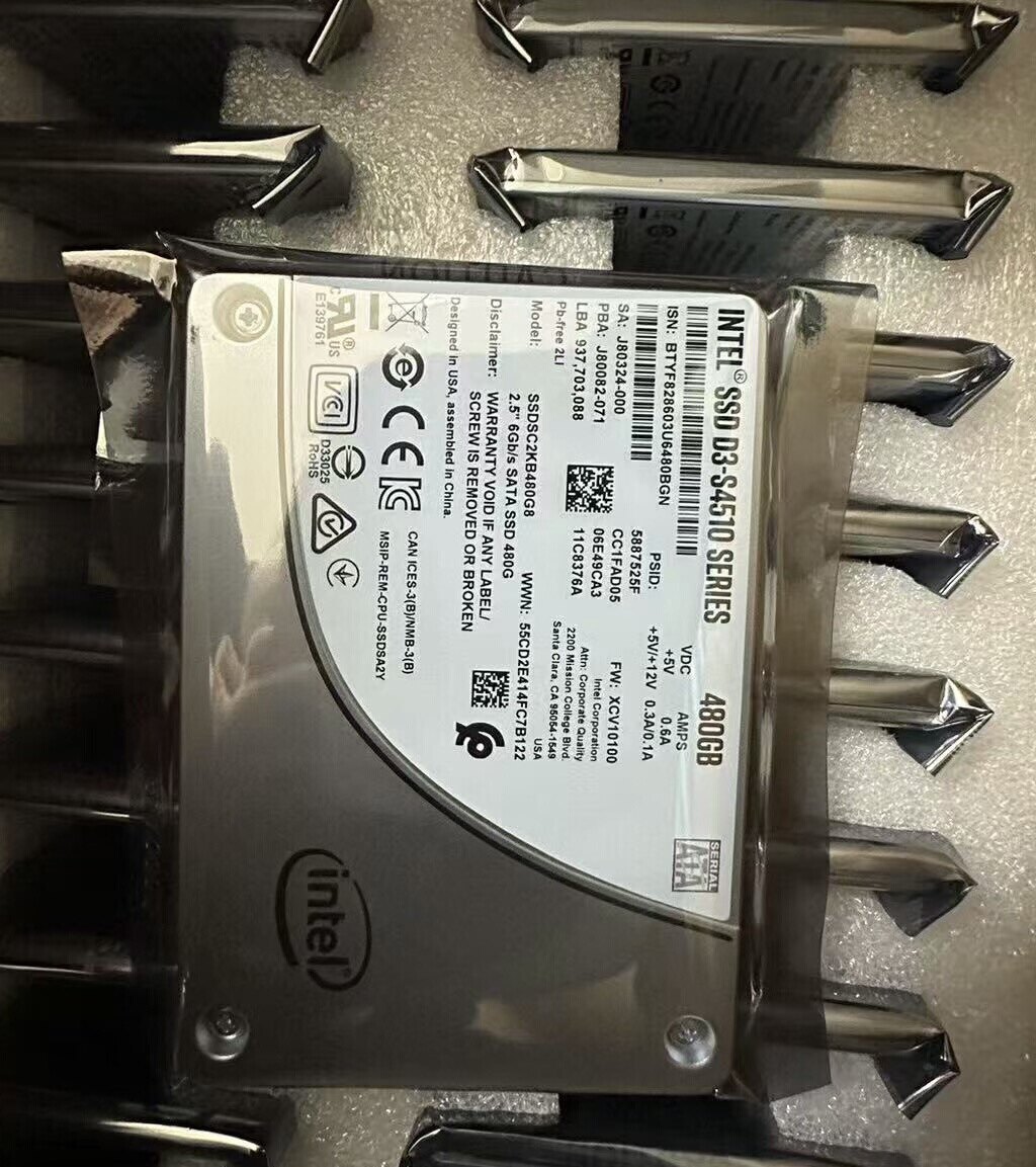 全新Intel/英特尔 S4510 960G 企业级固态SSD硬盘 SSDSC2KB960G8