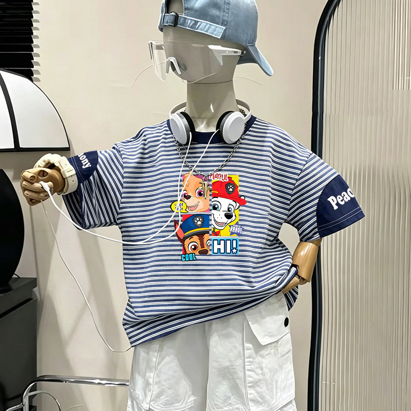 男童夏季条纹短袖T恤2026新T恤