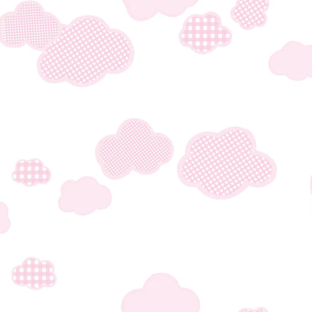 天使乐园环保纯纸儿童房壁纸粉色卡通云朵女孩公主房卧室背景墙纸,家装主材,纯纸墙纸,淘宝优惠券,粉丝福利购,淘宝优惠卷