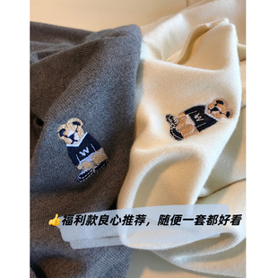 良心 外套秋冬新款 超百搭舒适休闲圆领长袖 开衫 针织衫 捡漏