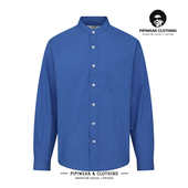 新中式 中山领长袖 衬衫 秋冬季 男立领国风纯色衬衣早秋叠穿百搭寸衫