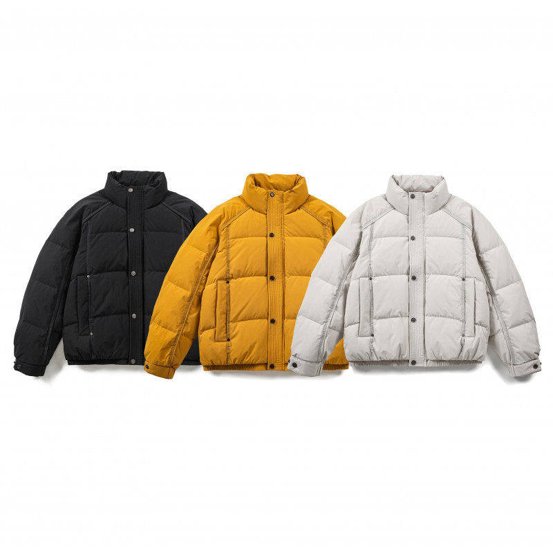 冬季韩版绗缝辑格立领夹克羽绒服男2026新款休闲冬天抗寒保暖外套