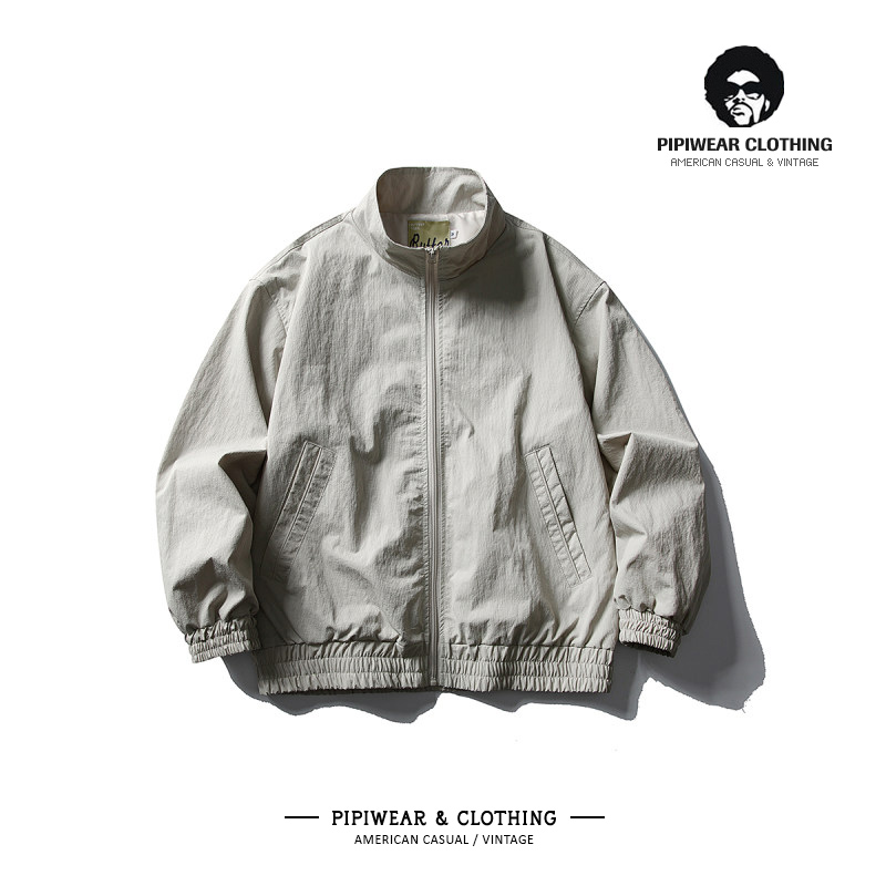 纯色肌理感立领夹克休闲百搭外套