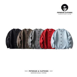 秋冬季重磅开衫毛衣青少年2025新款通勤百搭针织衫早秋圆领线衫潮