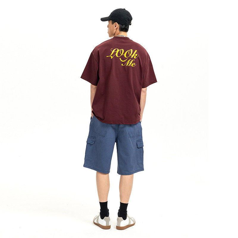 2026夏季新款原创国潮基础宽松印花圆领T恤百搭潮牌情侣短袖上衣