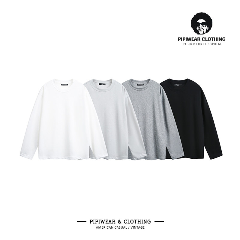 夏天2026上新款简约纯棉薄款打底防晒长袖T恤男夏季宽松休闲卫衣