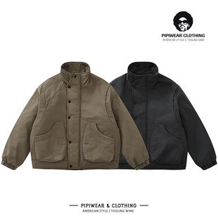 冬季立领飞行夹克棉服男2025新款工装短款棉衣外套冬天保暖棉袄潮