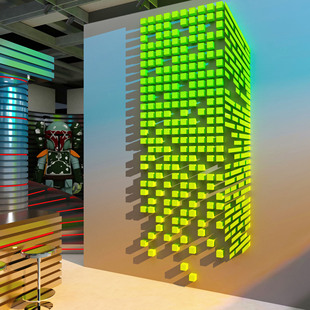 网红打卡拍照区背景酒吧装 饰创意墙面马赛克 饰品场景布置烧烤店装