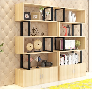 客厅隔板置物架现代简约书架书柜双面隔断展示架创意储物柜收纳架