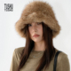 TUshu 复古千金感～冬季 毛毛渔夫帽子韩系复古显脸小盆帽气质保暖