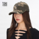 TUshu 街头个性 百搭十字架铆钉鸭舌帽复古迷彩棒球帽显脸小时髦潮