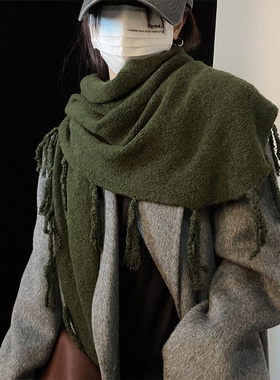 TUshu/复古流浪感三角巾～软糯薄款气质围巾秋冬搭配保暖披肩围脖