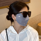 TUshu 夏季 户外防晒面罩女气质百搭显脸小防紫外线冰丝口罩脸基尼