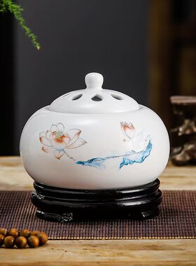 净化空气电子香薰定时调温电熏香沉檀香木块粉精油家用陶瓷插电炉