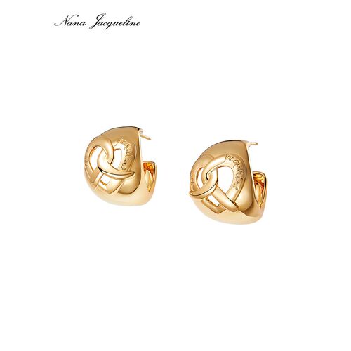 【同款程晓】Nanajacqueline甜品系列Love Twisted Knot耳钉女士