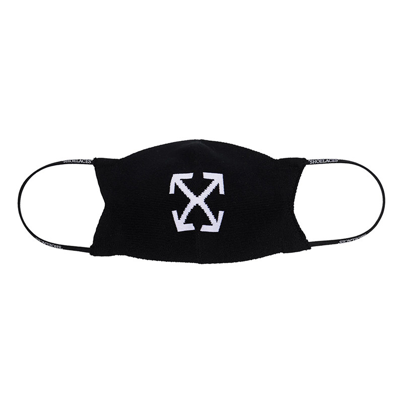 off-white黑色棉质口罩男女通用潮流简约面罩