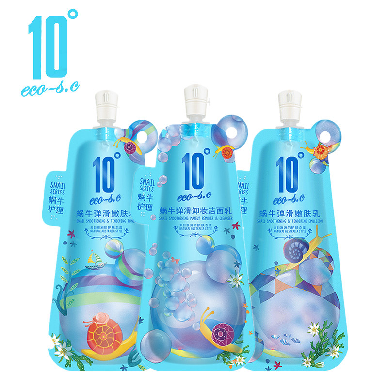 10度蜗牛弹滑护肤套装嫩肤水/乳液/洗面奶/洁面护肤品补水保湿