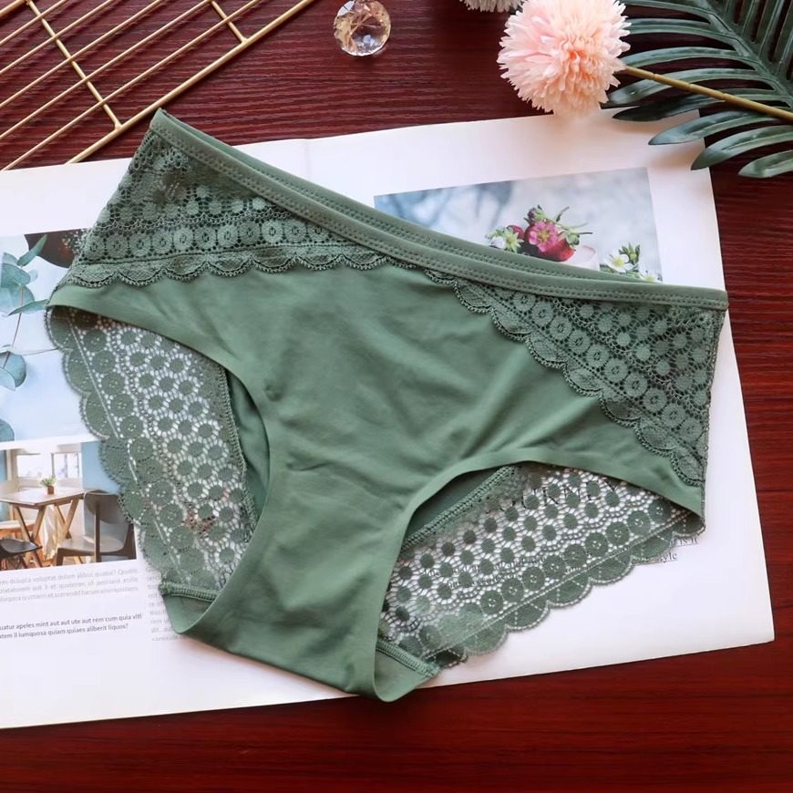 超薄无痕蕾丝内裤女士三角裤低腰性感纯欲风透明透视御姐短裤内内