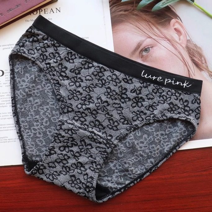 法式简约碎花运动风可爱高弹低腰内裤女抗菌纯棉档三角裤翘臀短裤