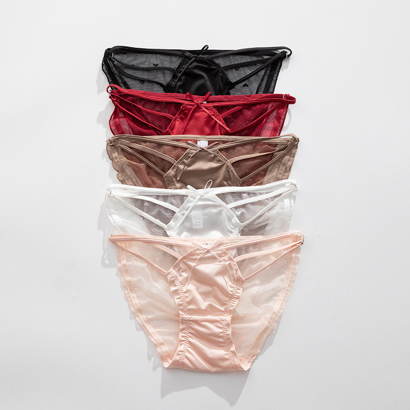 2025新款蕾丝内裤女性感纯欲情趣诱惑超薄透视女士三角裤低腰火辣