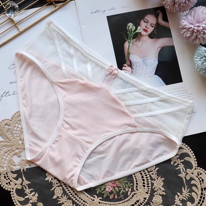 高品质内裤女性感包臀少女细带网纱低腰透气女式三角裤透明纯棉档