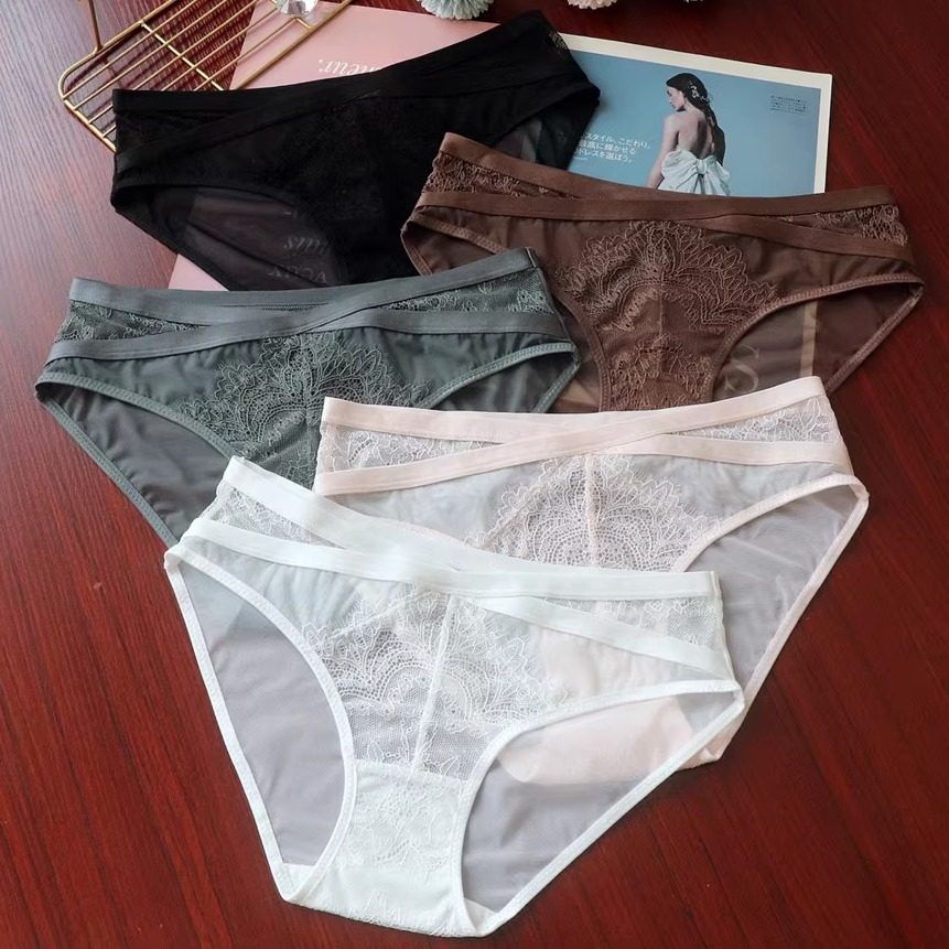 2025新款纯欲蕾丝内裤女性感低腰少女超薄透气包臀纯棉裆御姐炮姐