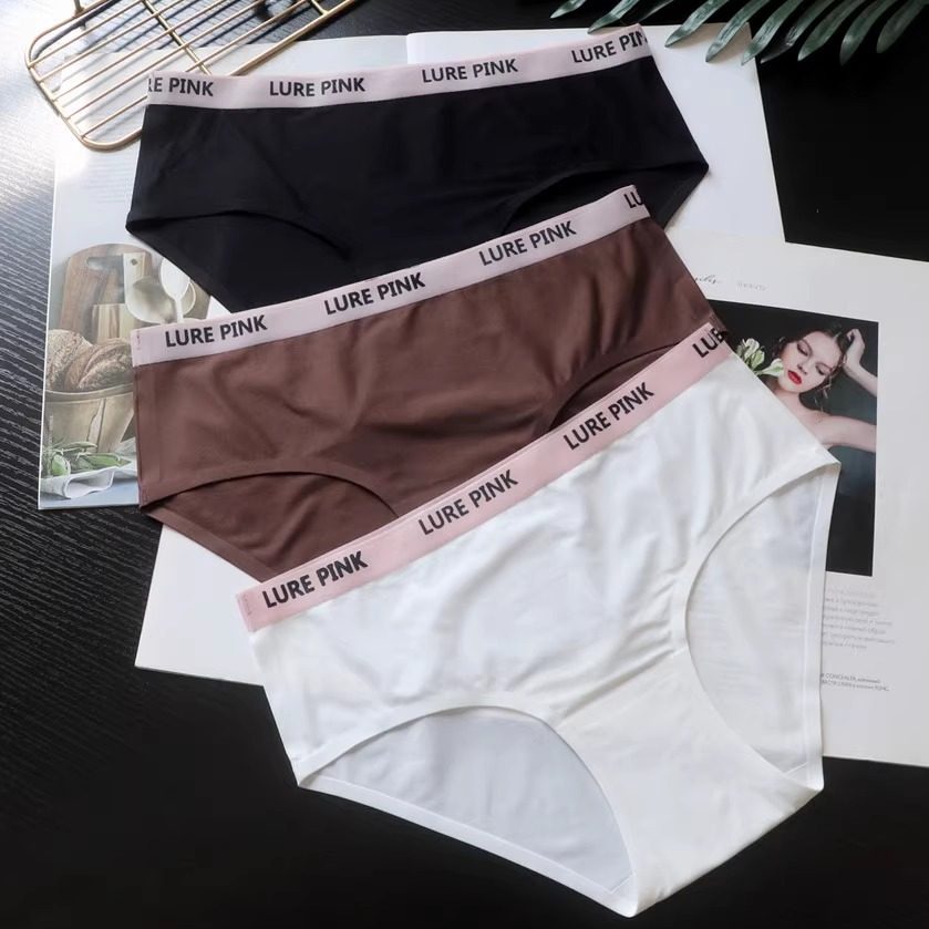 一片式豹纹高弹性感内裤女冰丝中低腰女式三角裤少女短裤包臀亲肤