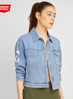 第五街5th street秋季女装百搭牛仔外套新款上衣夹克150882-213B0