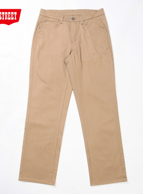 第五街5th street秋季中腰男装微弹商务休闲裤宽松直筒牛仔长裤