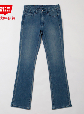 特价~第五街春秋显瘦针织牛仔裤 女装弹力休闲微喇叭裤110225-203