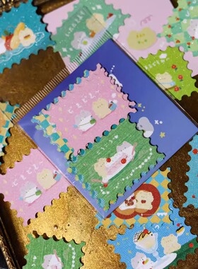 【新品周边】E厘米LanboKabu模切贴纸卷邮票贴纸包离型纸本M5