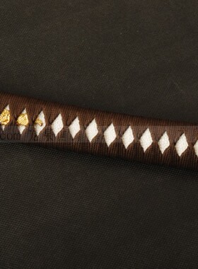 龙泉世剑 全新26cm 手柄 丝绳 双色梅花 合金配件 真鱼皮 通用