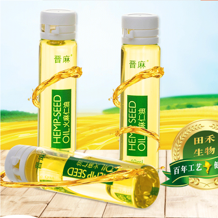 田禾初榨火麻油口服液低温物理冷榨火麻籽食用油