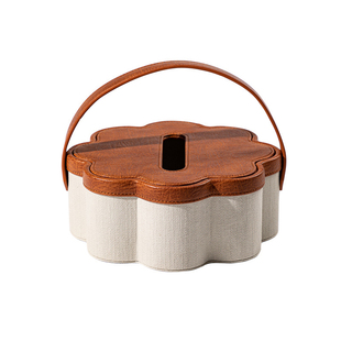 创意花瓣纸巾盒高级感客厅茶几家用高档抽纸盒餐厅商用纸抽收纳盒